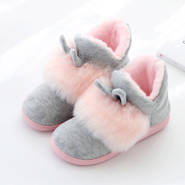 

pregnant women postpartum indoor slippers thick-soled warm home mute winter plush soft bottom month ball shoes interior, Black