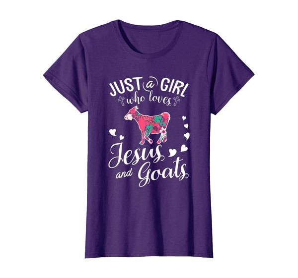 

just a girl who loves jesus and goats t shirt farmer lover, White;black