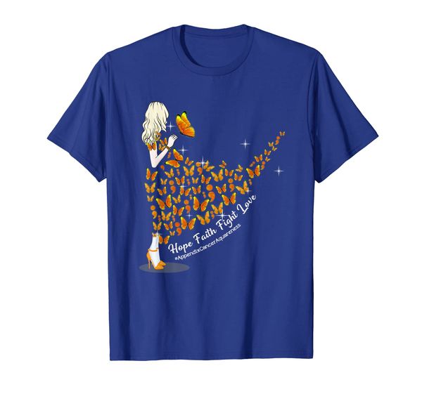 

hope faith fight love shirt appendix cancer awareness tshirt, White;black