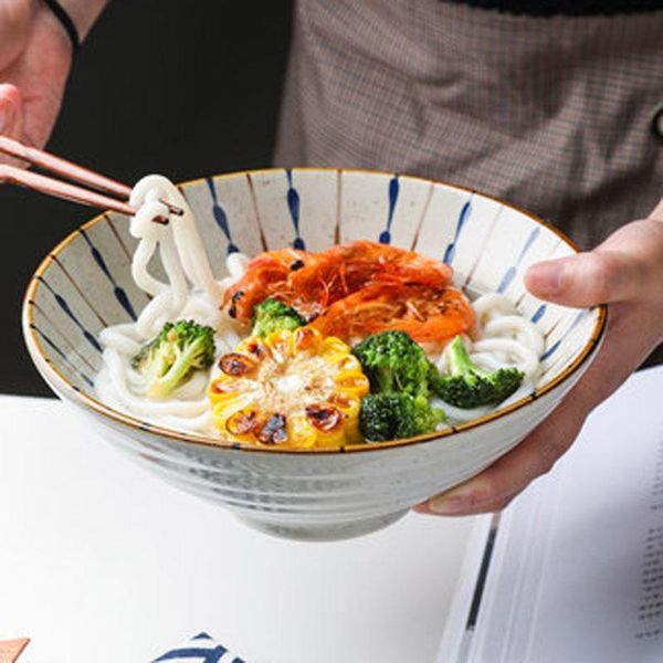 

bowls japanese ceramic ramen bowl, noodle soup hat salad instant tablewar