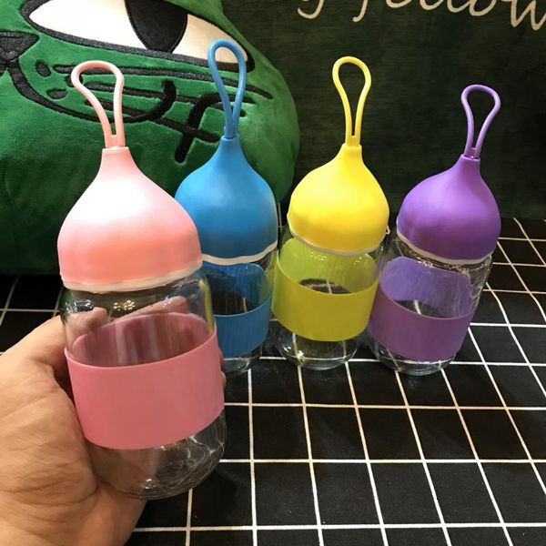 

water bottles w&m minimalism lift rope glass bottle leakproof material sports drink tour portable travel camp