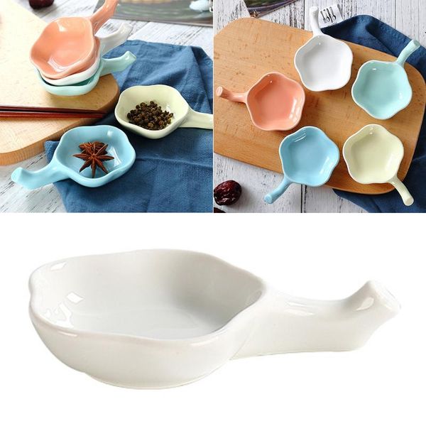 

chopsticks 1pc chopstick rest holder saucer sauce dish plate japanese style ceramic spoon rack (yellow)