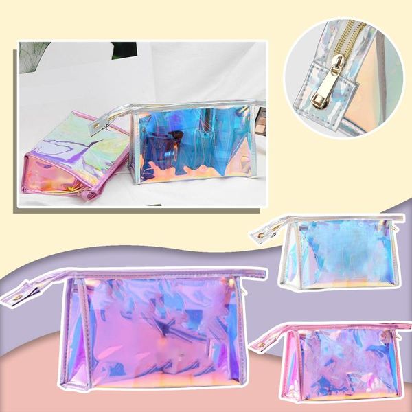 

storage bags 25# laser flash makeup bag waterproof cosmetic toiletry pouch durable poly travel package