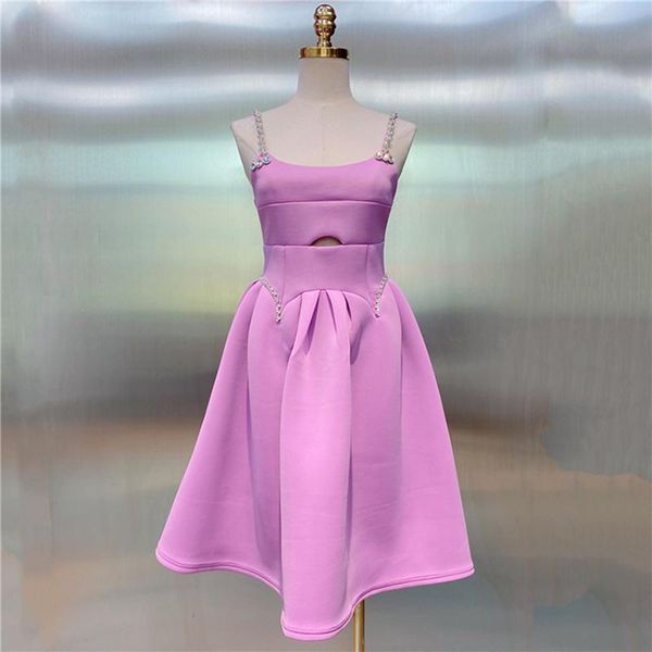 

casual dresses high street est 2021 summer rhinestone with suspenders dress, Black;gray