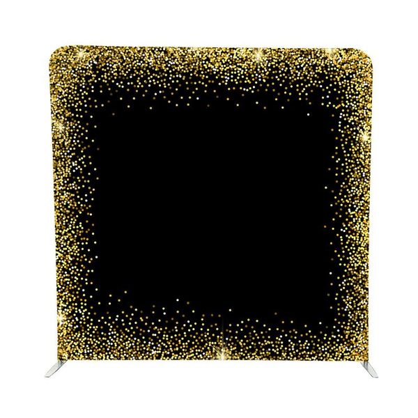 

party decoration shinning gold light printing banner stand display backdrop po back wall