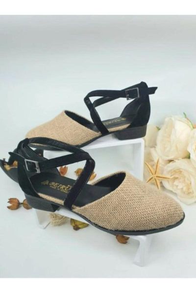 

women's black mesh reinforcement peep-toe indoor sandals 686