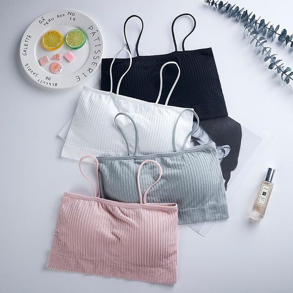 

women yoga sport bra crop breast wrap casual chest bandeau female fashion solid color tube outfit