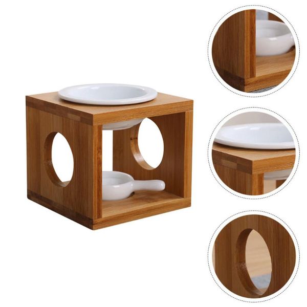 

candles 2 sets wooden essential oil burner aroma with candle holders