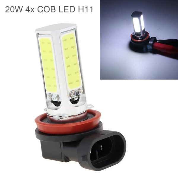 

car headlights 20w 4x cob led h11 pure white fog parking head light