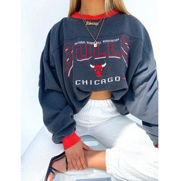 

dark gray letter print sweatshirt women oversized hoodies brand design plus size high street sports girls vintage winter, Black