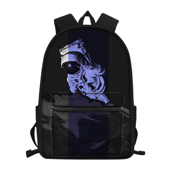 

school bags black art 16inch kids 3d printing backpack children book bag bookbags boys girls student bagpack schoolbag
