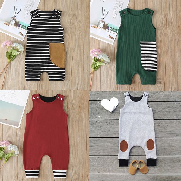 Baby Print Rompers 81 Дизайн Кактус лес динозавр единорога альпака 4 июля звезды мальчик девушки новорожденные младенческие дети летняя одежда комбинезон