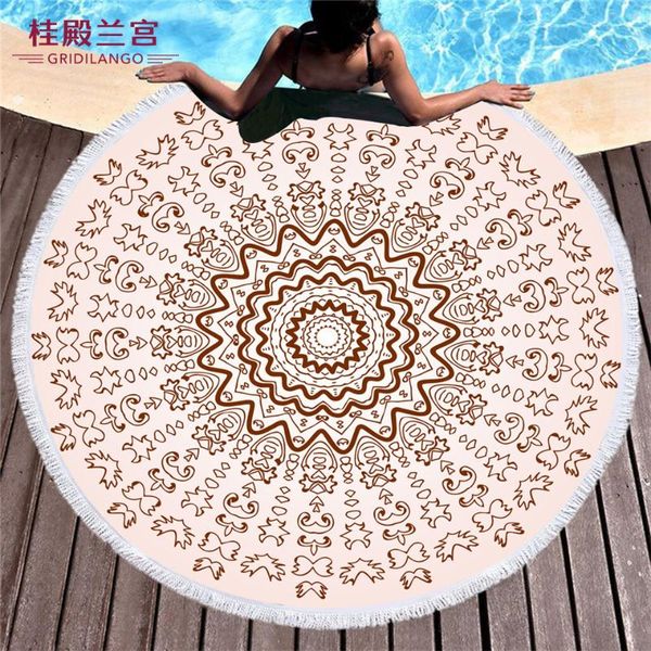 

towel gridilango mandala microfiber round beach towels with tassel bohemian for adults kids bath swimming play yoga mat