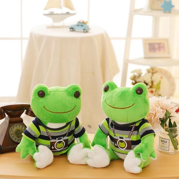 

Cartoon Frog Plush Toy Stuffed Animal Soft Plushie Kawaii Dressed Frog Doll Toys for Girls Kids Birthday Gift Home Decor, 53cm