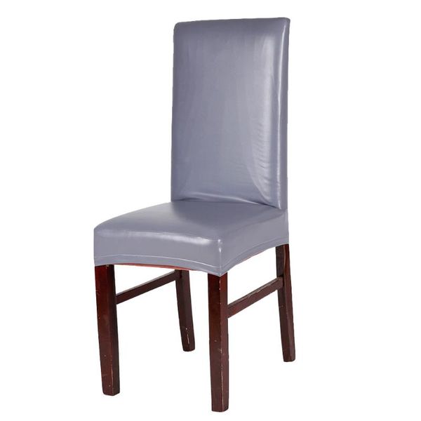 

chair covers restaurant waterproof oilproof protective pu leather wedding home decoration removable cover solid el seat dining room