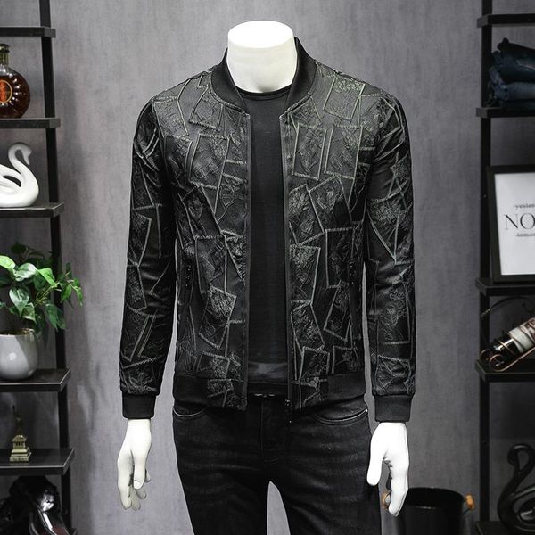 

men's jackets black jacquard male jacket social club party outfit men hip hop bomber business casual prom 5xl, Black;brown