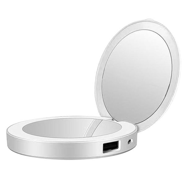 

compact mirrors led mini makeup mirror hand held fold small usb cosmetic