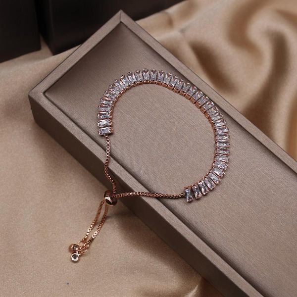 

korean design fashion jewelry full crystal adjustable bracelet shiny zircon ball party for women charm bracelets, Golden;silver