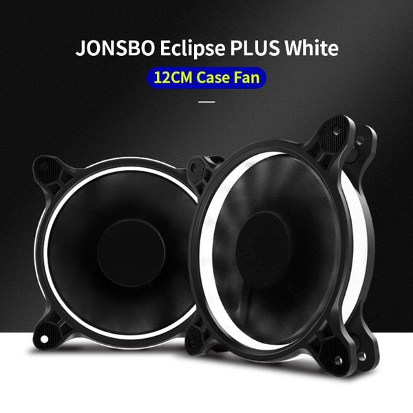 

chassis case fan jonsbo eclipse plus white computer cooling with hydraulic bearing 25 lamp beads led light effect fans & coolings