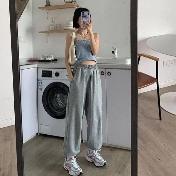 

harajuku jogging sweat pants women baggy gray jogger sports korean fashion sweatpants summer 2021tracksuit oversize women's & capris, Black;white