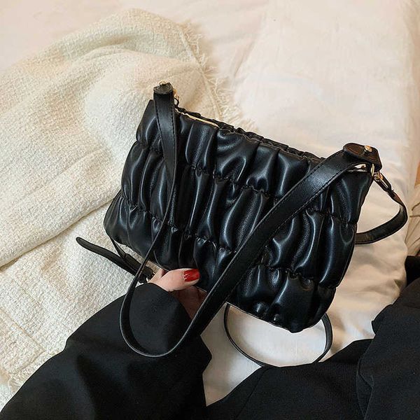 

minority design small bag women's 2021 fashion autumn and winter menger advanced sense foreign style pleated single shoulder