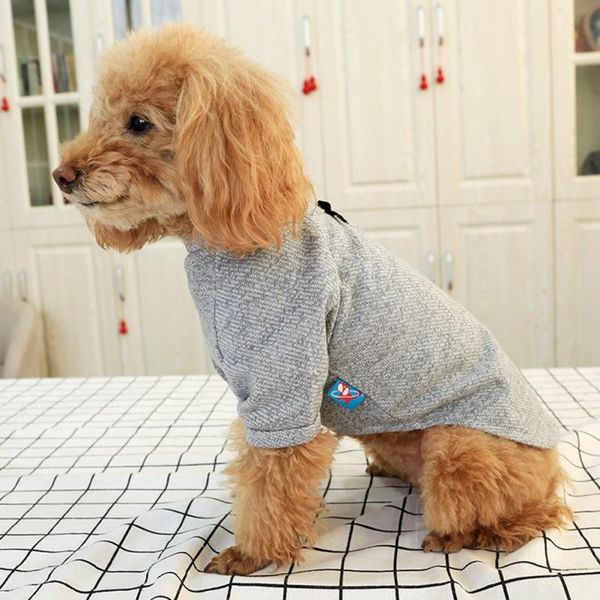 

dog apparel simple shirts with bow solid pet puppy t-shirt clothes breathable cotton outfit for small medium cat