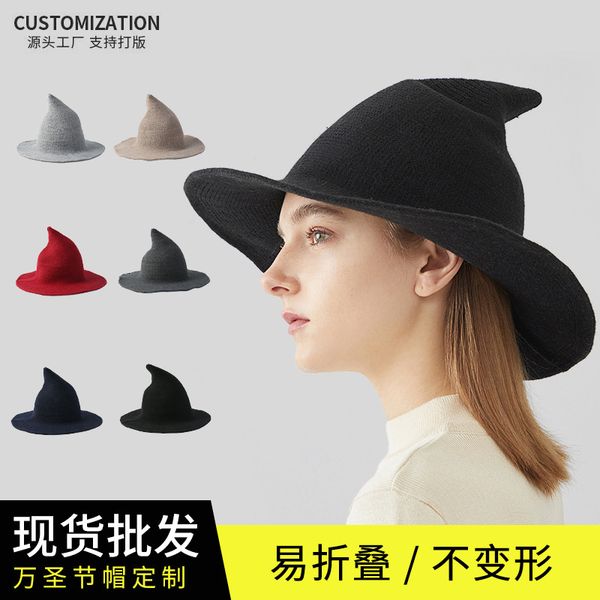 

autumn south halloween hat witch hat magician wool wizard, Blue;gray