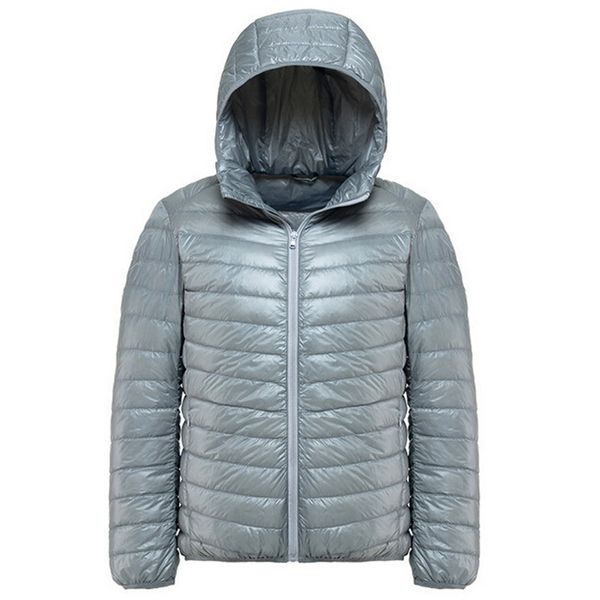 

down jacket men autumn winter casual hooded white duck down jackets mens outwear ultralight warm coats, Black