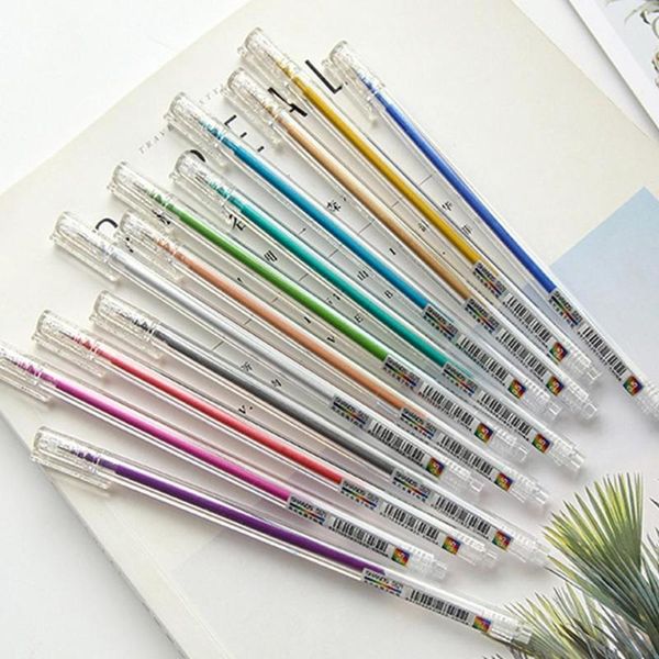 

gel pens 12 colors metal high-gloss pen colorful ink hand shiny for school set art supplies hand-painted account o w0t4