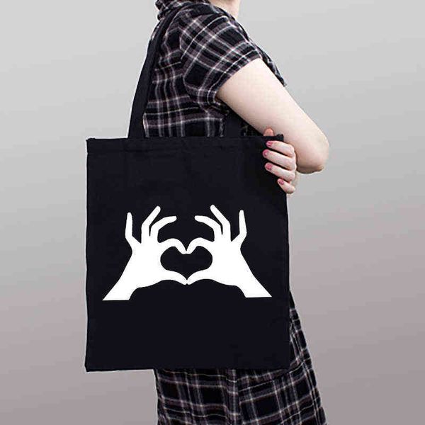 

nxy shopping bags bolso de compras con patrn letras amor para mujer bolsa viaje lona reutilizable color negro 0209