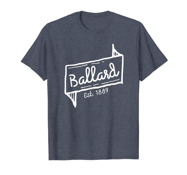

ballard seattle washington est. 1889 t-shirt, White;black