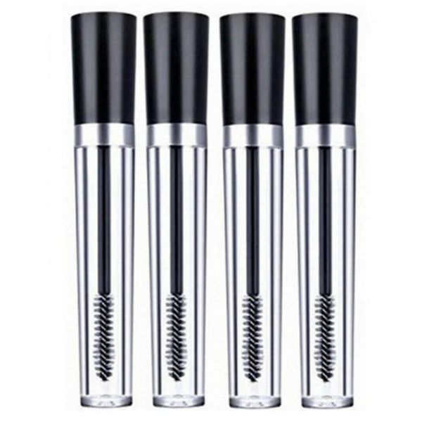 

storage bottles & jars 4 pieces empty mascara tubes 7.5ml eyelash cream vials plastic refillable black diy cosmetics makeup liquid container