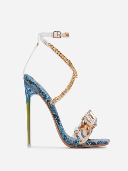 

dress shoes women's snake print leather high heel summer sandals woman ankle buckle strap heels pumps sandal shoe slippers, Black