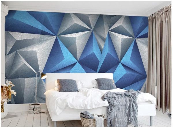 

personalized three-dimensional geometric wallpapers background wall modern wallpaper for living room