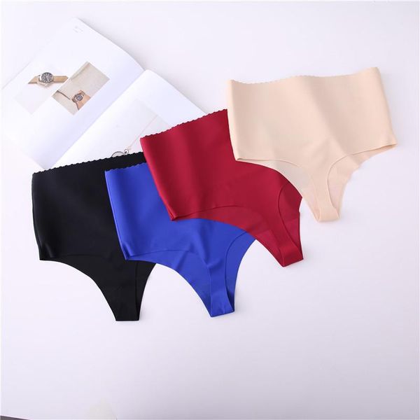 

women's panties awaytr trendy high waist thong skin-friendly comfortable and soft underwear lingerie for female girls, Black;pink