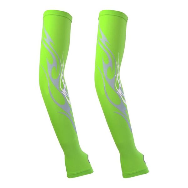 

elbow & knee pads 1pair long outdoor sports sun protection clothing accessories breathable ice silk cover cooling arm sleeves basketb, Black;gray