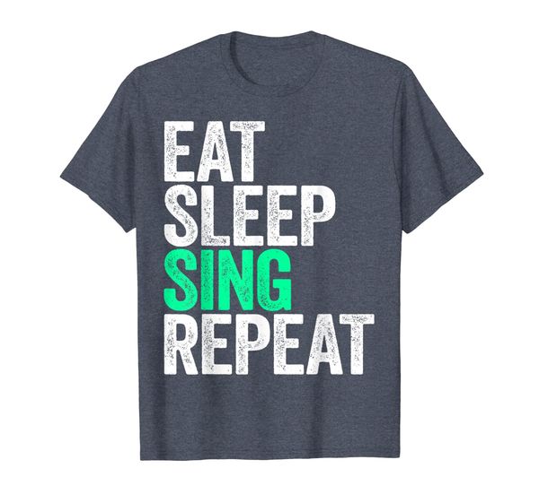 

eat sleep sing repeat t-shirt singer gift shirt, White;black