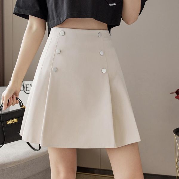

summer fashion skirts, women's short pleated high waisted thin a-line skirts, Black