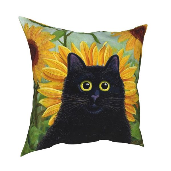 

cushion/decorative pillow dan de lion with sunflowers pillowcase soft polyester cushion cover decorations case home zipper 40x40 pillowcover