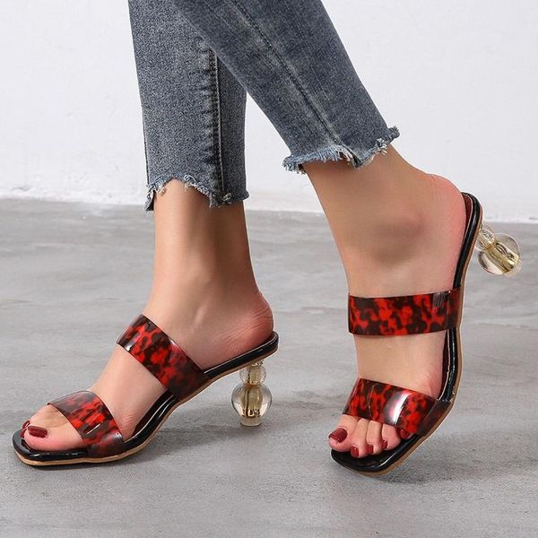 

slippers summer ladies sandals party shoes beach round high heels 2021 fashion women's, Black