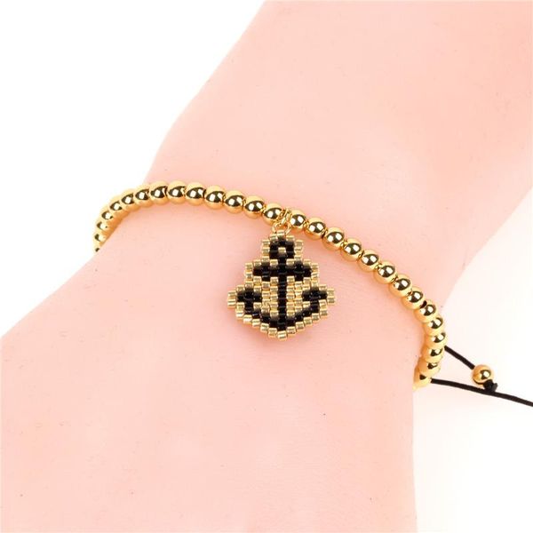 

bead hand beaded link, chain, Black