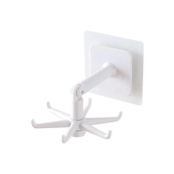 

hangers & racks punch-kitchen cooking tool utensil holder wall hanging storage rack shelf 360 can rotat-6 hooks