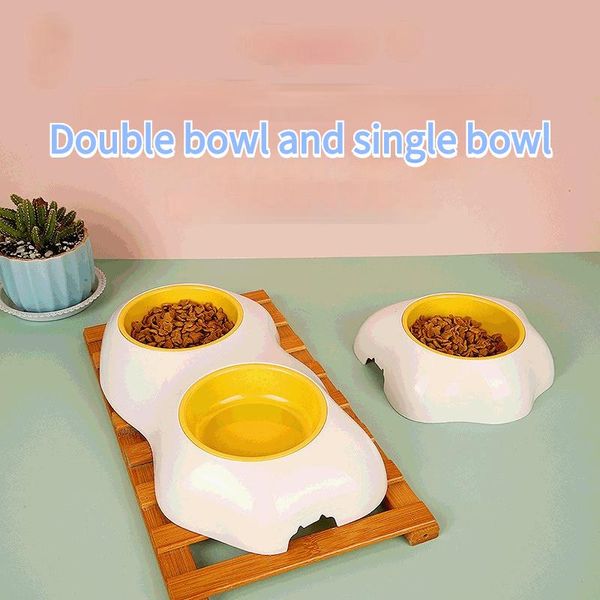 

cat bowls & feeders single double bowl pet drinking dog feeding anti-overturning supplies drop