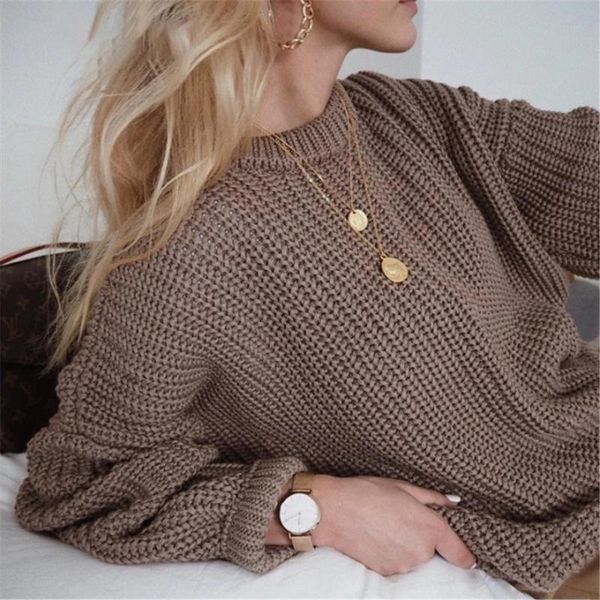 

women's sweaters oversized women sweater loose autumn 2021 korean elegant knitted warm female pullovers fashion solid, White;black