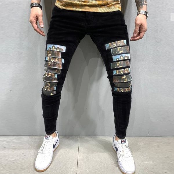 

men's jeans calÃ§a lÃ¡pis moda motociclista masculina, calÃ§a jeans preta elÃ¡stica para skate, neutra hip hop, ty9d, Blue