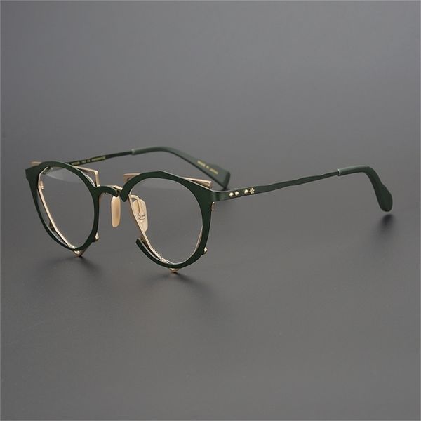 

70% off clearance online super personalized hand-made irregular shaped spectacle frame and artistic frame can be matched with myopia147, White;black