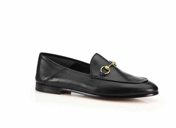 

spring women casual shoes flats luxury designs princetown brixton leathers slipper genuine leather loafers flat slip on shoe with box factor, Black