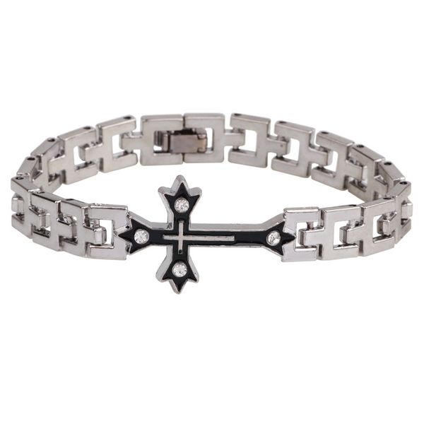 

qinuo cross christ diamond inlaid jewelry bracelet ten yuan mode, Golden;silver