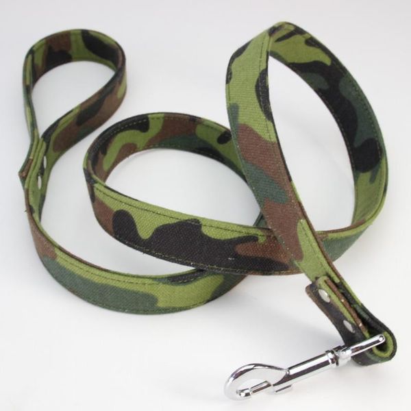 

dog collars & leashes camouflage canvas double layer medium large hand holding rope pet supplies 120cm chain