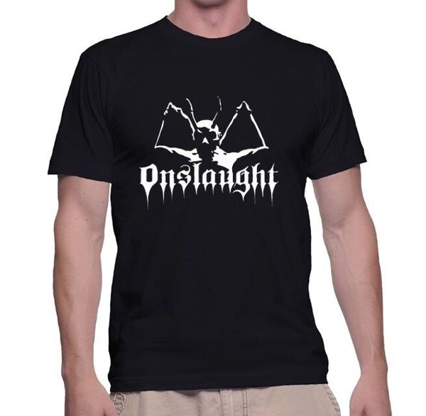 

onslaught t-shirt/speed-thrash-black-death metal, White;black